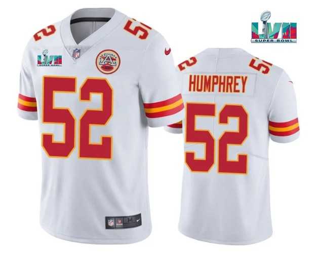 Men & Women & Youth Kansas City Chiefs #52 Creed Humphrey White Super Bowl LVII Patch Vapor Untouchable Limited Stitched Jersey->kansas city chiefs->NFL Jersey